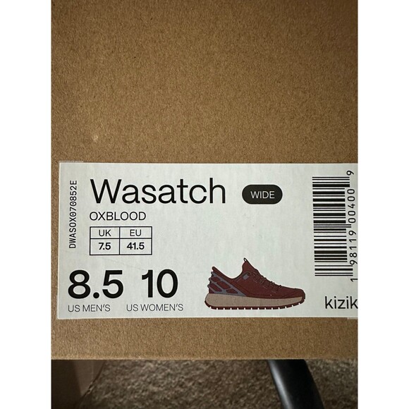 Kizik Wasatch Water Resistant Oxblood Burgundy Graphite Hiking Shoes 8.5 Wide - Picture 8 of 8